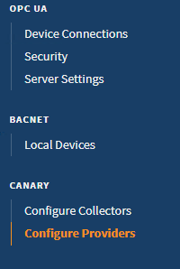 Gateway Configure Providers